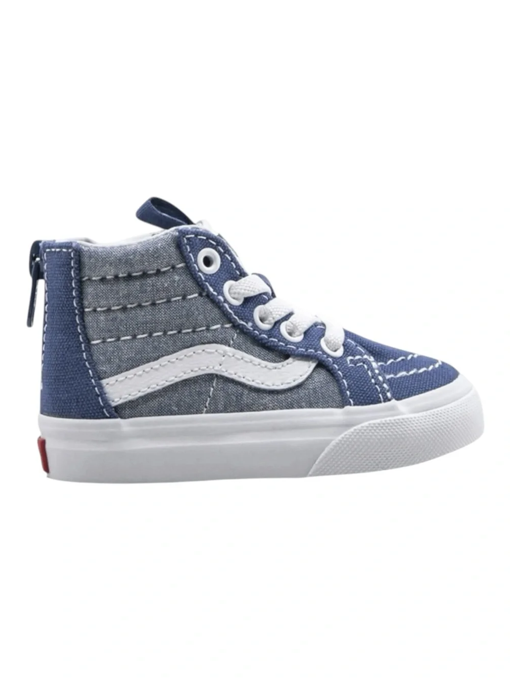 Vans ✌︎︎ Sk8-Hi Zip Baby Walker Skate Shoes Sneakers ✌︎︎Denim Chambray ✌︎︎ 5